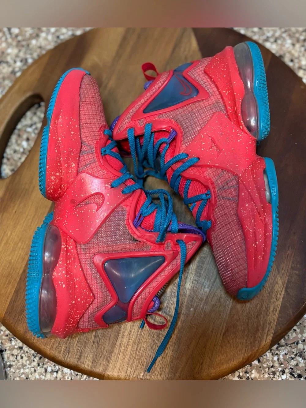Nike Lebron Crown XIX 19 Shoes GS DD0418-600 Siren Red Blue Youth Size 5.5Y